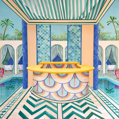 Mc Kshetram, 2024, Acrylic On Canvas, 150x150cm